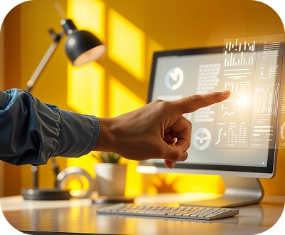professional using digital tools for website integration